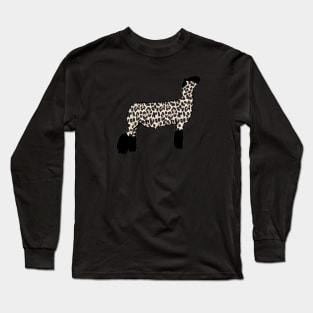 Cheetah Print Market Wether Lamb Silhouette 2 - NOT FOR RESALE WITHOUT PERMISSION Long Sleeve T-Shirt